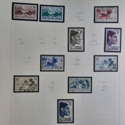 Collection timbres d'Océanie Française 1893-1942 en album.