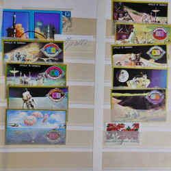 Vrac philatélique de timbres du monde en un carton.