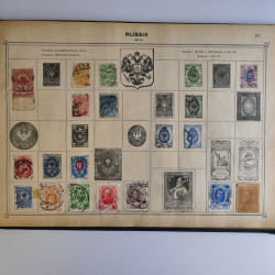 Vrac philatélique de timbres du monde en un carton.