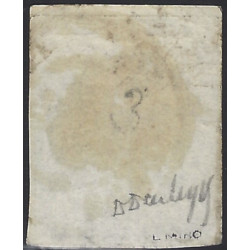 Cérès timbre de France N°3 oblitéré cachet à date.