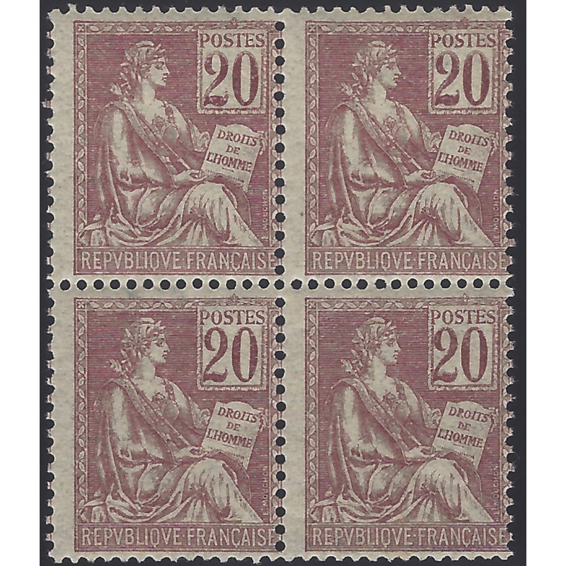 Mouchon timbre de France N°113 bloc de 4 neuf**.