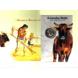 2 euros commémorative Malte 2025 coffret BU - Le Bœuf Maltais.