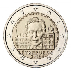 2 euros commémorative Luxembourg 2025 - 25 ans de règne du Grand-Duc Henri.