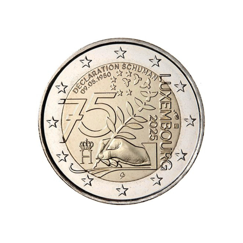 2 euros commémorative Luxembourg 2025 - Déclaration Schuman.