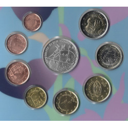 Coffret série monnaies euro Saint-Marin 2025 BU avec 5 euros en argent.