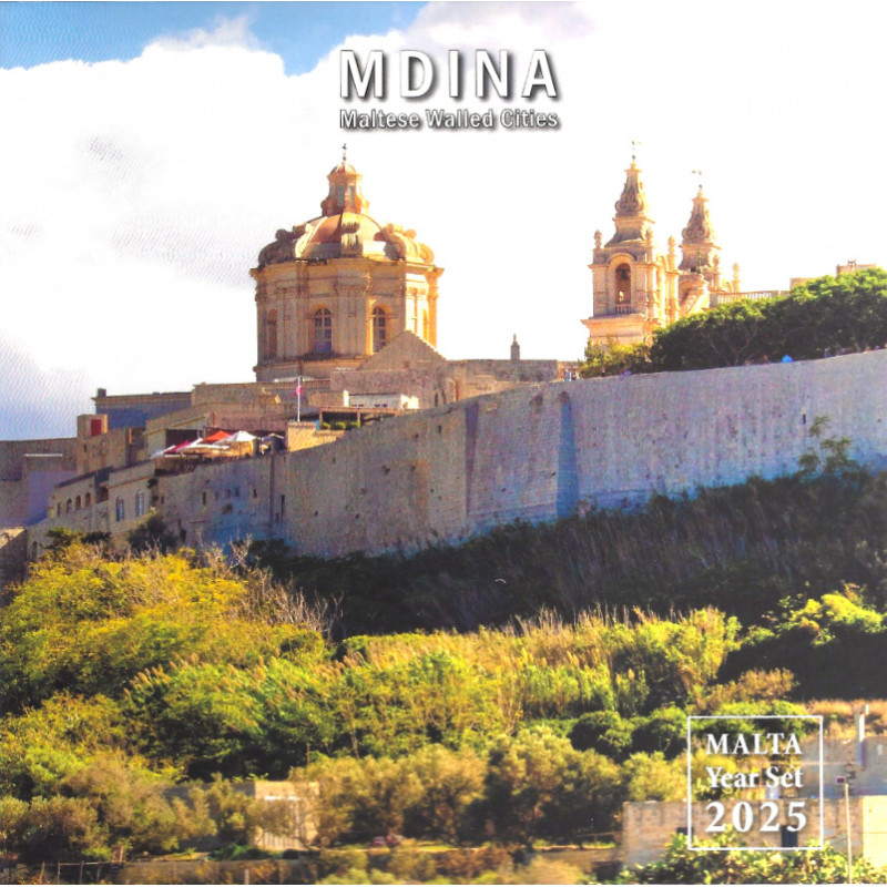 Série Euro Malte 2025 coffret BU - Ville fortifiée de Mdina.