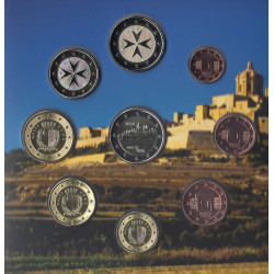 Série Euro Malte 2025 coffret BU - Ville fortifiée de Mdina.