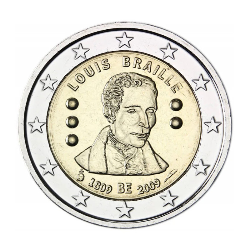 2 euros commémorative Belgique 2013 - Louis Braille.