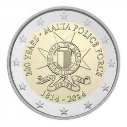 2 euros commémorative Malte 2014 - La Police.