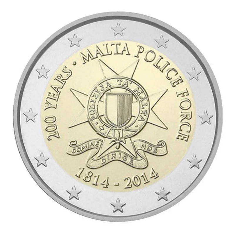 2 euros commémorative Malte 2014 - La Police.