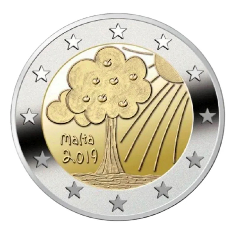 2 euros commémorative Malte 2019 - Nature et Environnement.