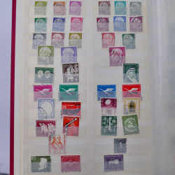 Lot de timbres d'Allemagne RFA 1949-1990 oblitérés en album.