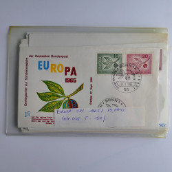 Lot de 250 enveloppes premier jour d'émission Europa 1957-1976 en une boite.