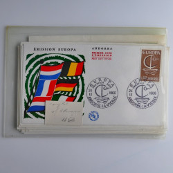 Lot de 250 enveloppes premier jour d'émission Europa 1957-1976 en une boite.