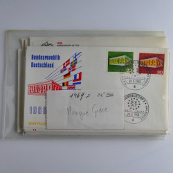 Lot de 250 enveloppes premier jour d'émission Europa 1957-1976 en une boite.
