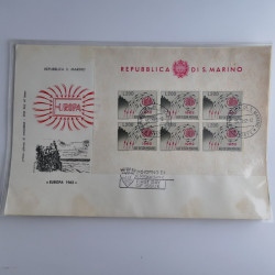 Lot de 250 enveloppes premier jour d'émission Europa 1957-1976 en une boite.