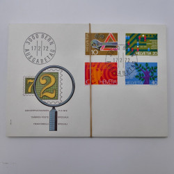 Lot de 300 enveloppes premier jour d'émission de Suisse 1960-1999 en boite.