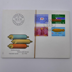 Lot de 300 enveloppes premier jour d'émission de Suisse 1960-1999 en boite.