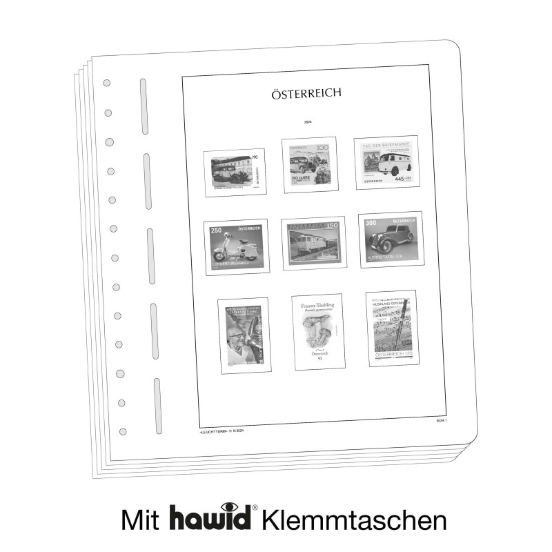Leuchtturm feuilles complémentaires SF Autriche - crypto timbres 2024