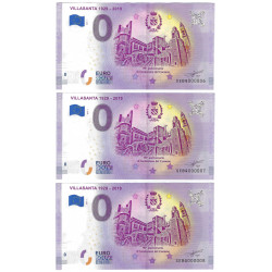 Billet Euro souvenir Villa Santa 2019 série SEBQ N°6-7-8.