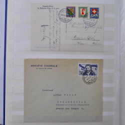 Collection spécialisée timbres de Suisse Pro Juventute 1913-1960 sur enveloppe.