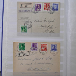 Collection spécialisée timbres de Suisse Pro Juventute 1913-1960 sur enveloppe.