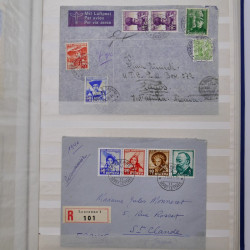 Collection spécialisée timbres de Suisse Pro Juventute 1913-1960 sur enveloppe.