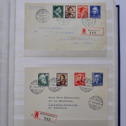 Collection spécialisée timbres de Suisse Pro Juventute 1913-1960 sur enveloppe.