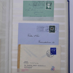 Collection spécialisée timbres de Suisse Pro Juventute 1913-1960 sur enveloppe.