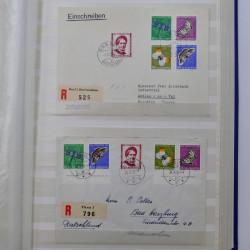 Collection spécialisée timbres de Suisse Pro Juventute 1913-1960 sur enveloppe.