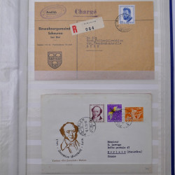 Collection spécialisée timbres de Suisse Pro Juventute 1913-1960 sur enveloppe.