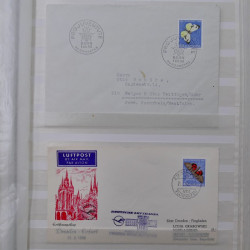 Collection spécialisée timbres de Suisse Pro Juventute 1913-1960 sur enveloppe.