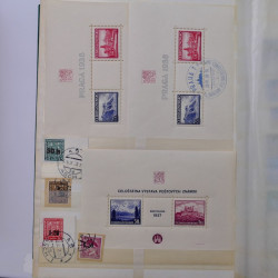 Lot de timbres d'Europe neufs et oblitérés en album.