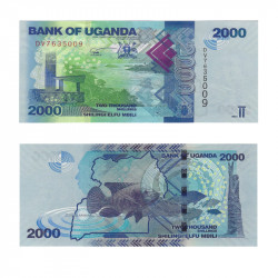 Ouganda billet de banque 2000 Shillings neuf - Poissons.