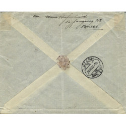Suisse timbres N°179-184 et 186-187 oblitérés sur lettre recommandée de Basel 1922.