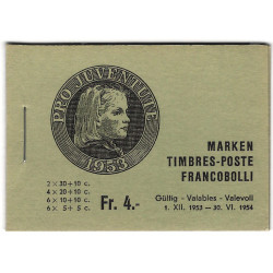 Suisse carnet de timbres pour la jeunesse N°C539b neuf** - Pro Juventute 1953.