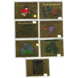 Suisse carnets de timbres pour la jeunesse 1987-1993 complet oblitéré.