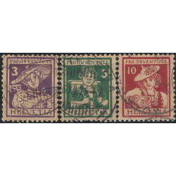 Suisse timbres pour la jeunesse N°151-153 série oblitéré.