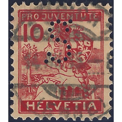 Suisse timbre pour la jeunesse N°150 perforé oblitéré.