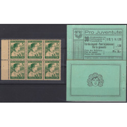 Suisse timbre pour la jeunesse N°149 bloc de 6 neuf** provenant de carnet.
