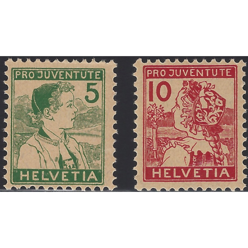 Suisse timbre pour la jeunesse N°149-150 série neuf.