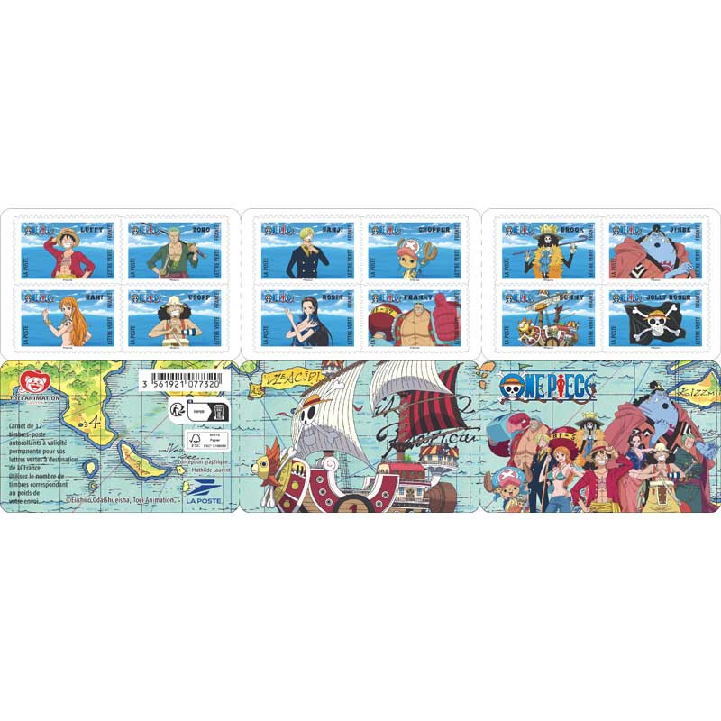 Timbres autoadhésifs de France N°2564-2575, One Piece.