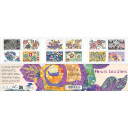 Timbres autoadhésifs de France N°2576-2587, Fleurs brodées.