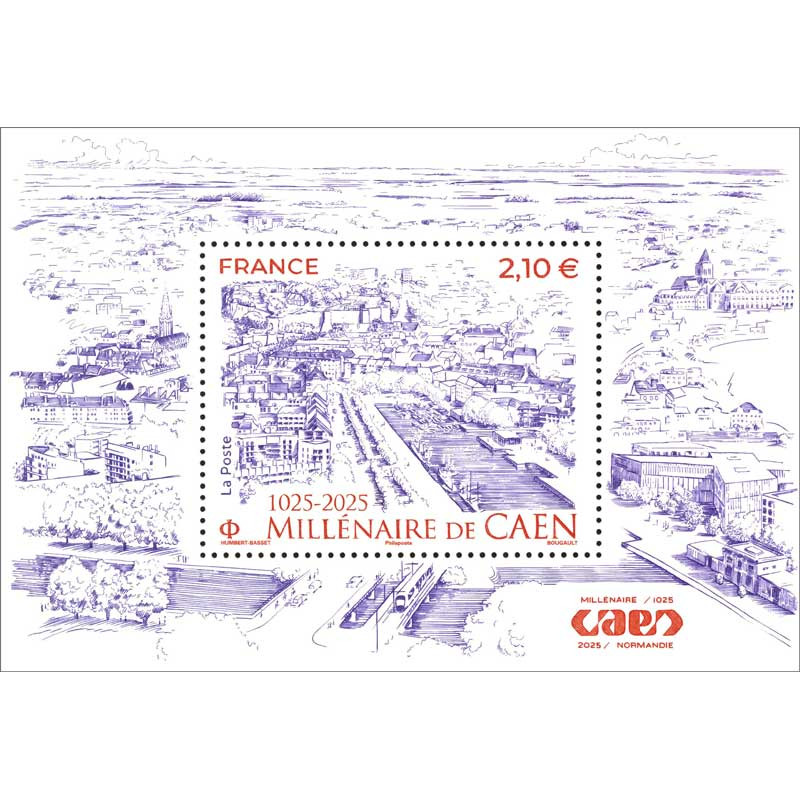 Feuillet de timbre Millénaire de Caen N°F5884 neuf**.