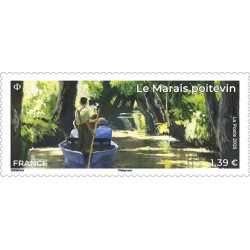 Timbre Le marais poitevin en feuillet de France N°F176 neuf**.