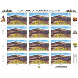 Timbre Le Piton de la Fournaise en feuillet de France N°F183 neuf**.