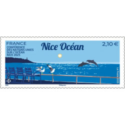 Timbre Nice Océan en feuillet de France N°F185 neuf**.