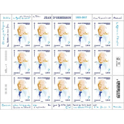Timbre Jean d'Ormesson en feuillet de France N°F189 neuf**.