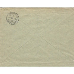 Suisse bloc feuillet de timbres N°3 oblitéré sur lettre recommandée 1938.