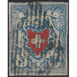 Suisse Rayon I timbre N°20 oblitéré.